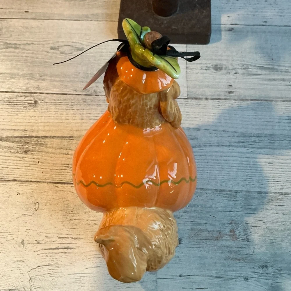 BLUE SKY CLAYWORKS Orange Is My Signature Colour Dachshund Halloween Figurine
